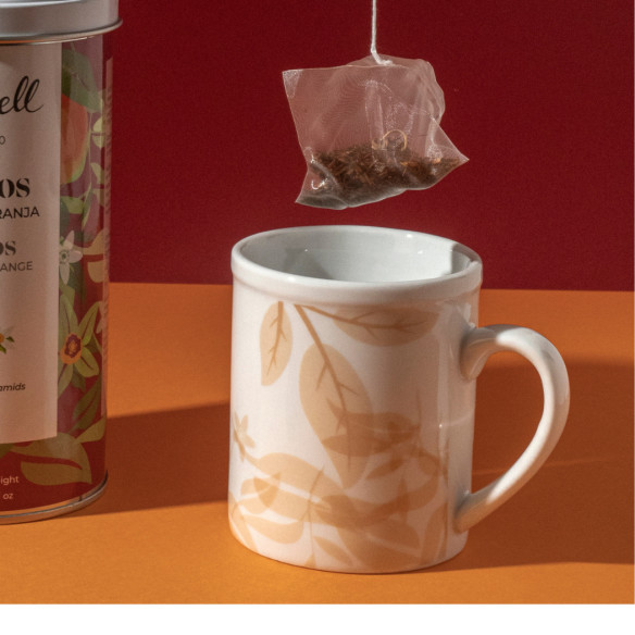 Tea Cup with Filter - Light Brown