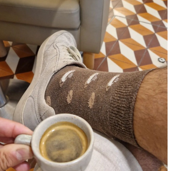 calcetines cafe